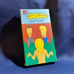 VTG 1995 MTV’s Bevis & Butthead ‘Chicks N’ Stuff’ VHS tape w/ 9 episodes